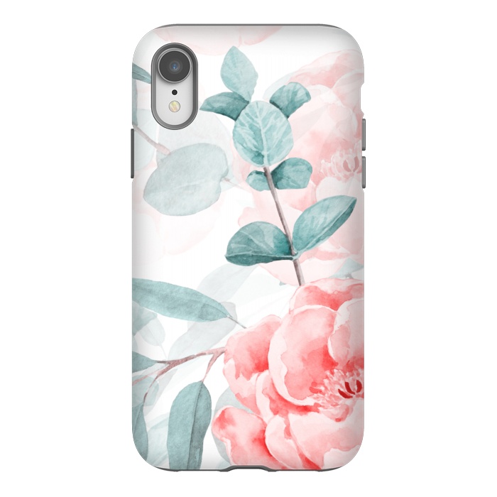 iPhone Xr StrongFit Rose Blush and Eucalyptus by  Utart