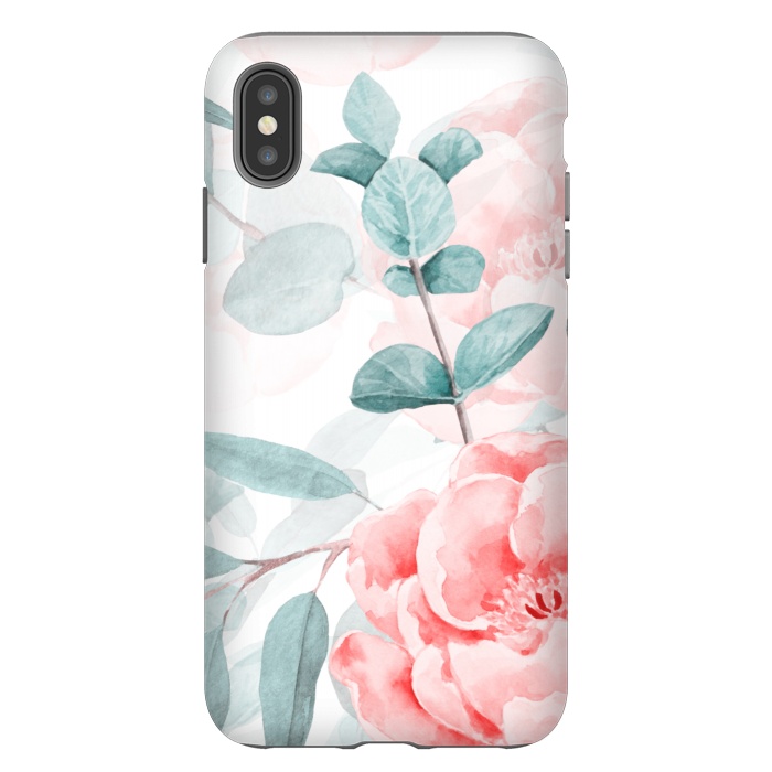 iPhone Xs Max StrongFit Rose Blush and Eucalyptus by  Utart