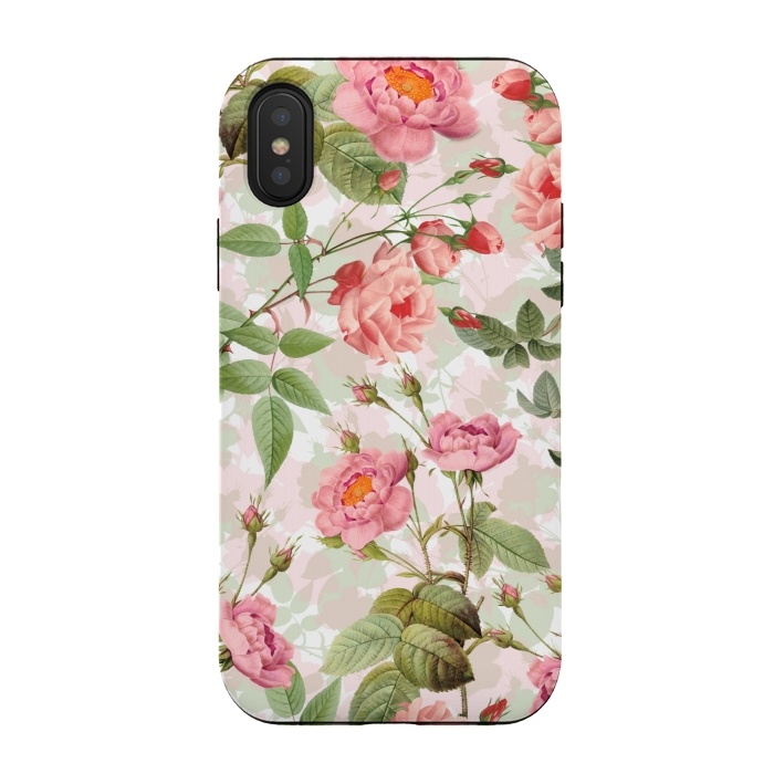 iPhone Xs / X StrongFit Cute Vintage Roses by  Utart