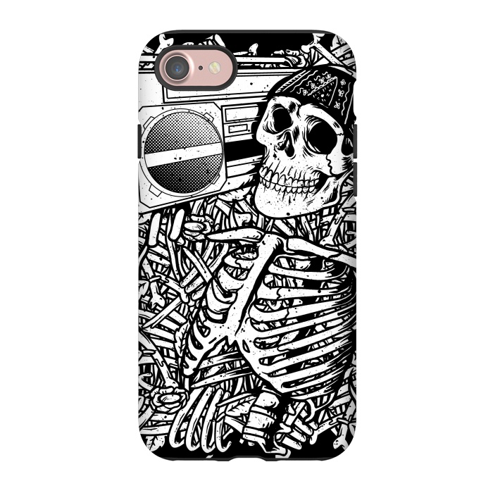 iPhone 7 StrongFit Skull Boombox by Afif Quilimo