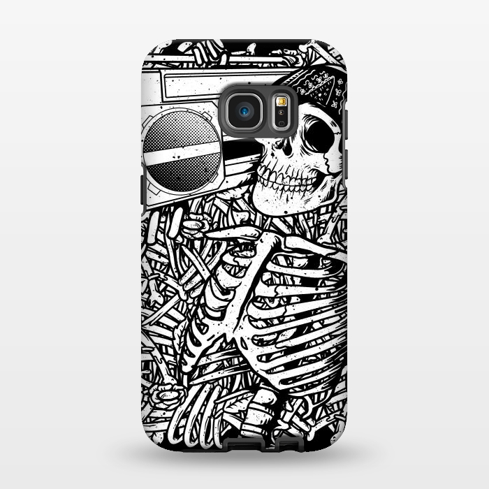 Galaxy S7 EDGE StrongFit Skull Boombox by Afif Quilimo