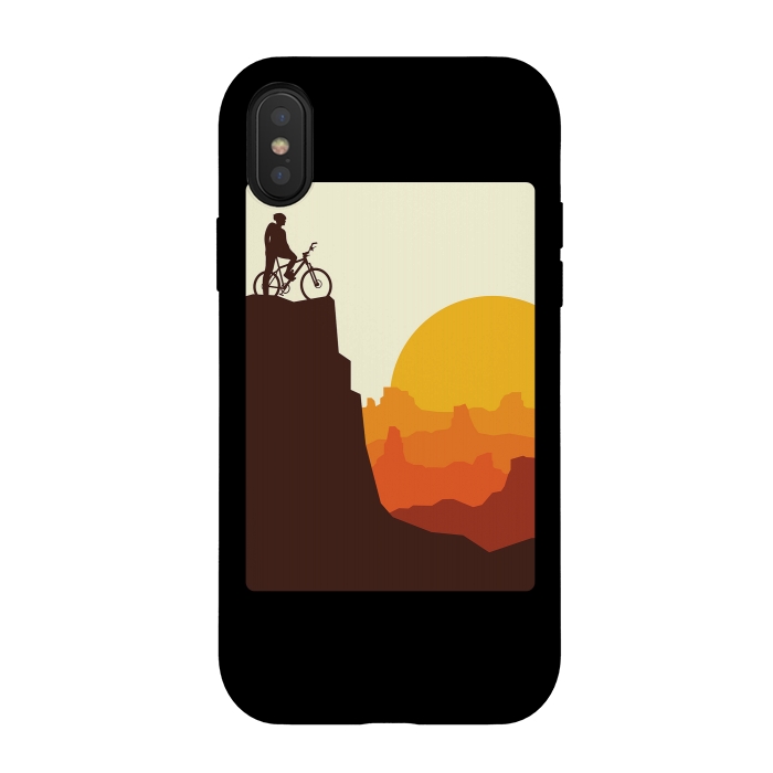 iPhone Xs / X StrongFit Mountain Biker by Afif Quilimo