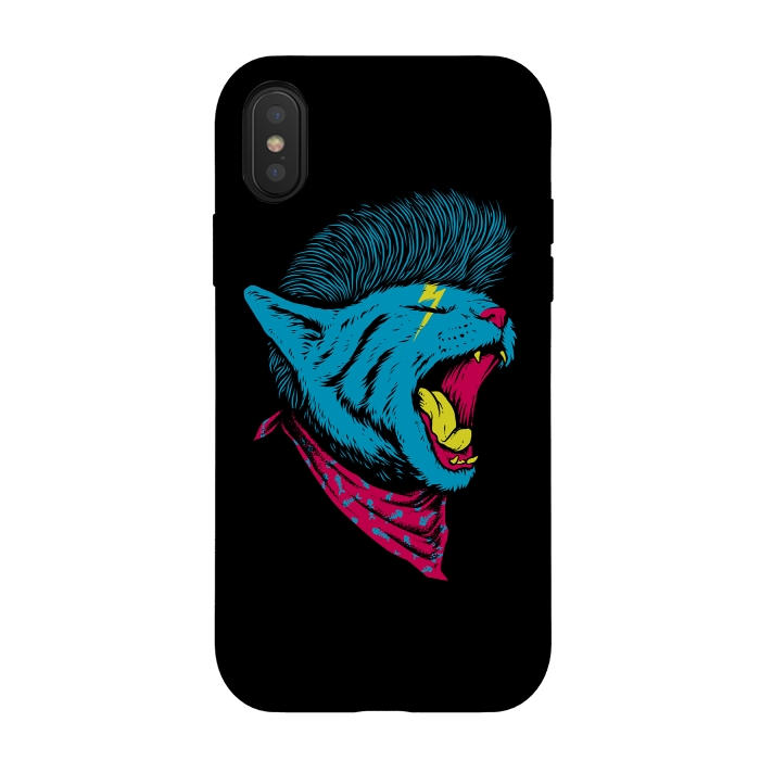 iPhone Xs / X StrongFit Cat Punk by Afif Quilimo