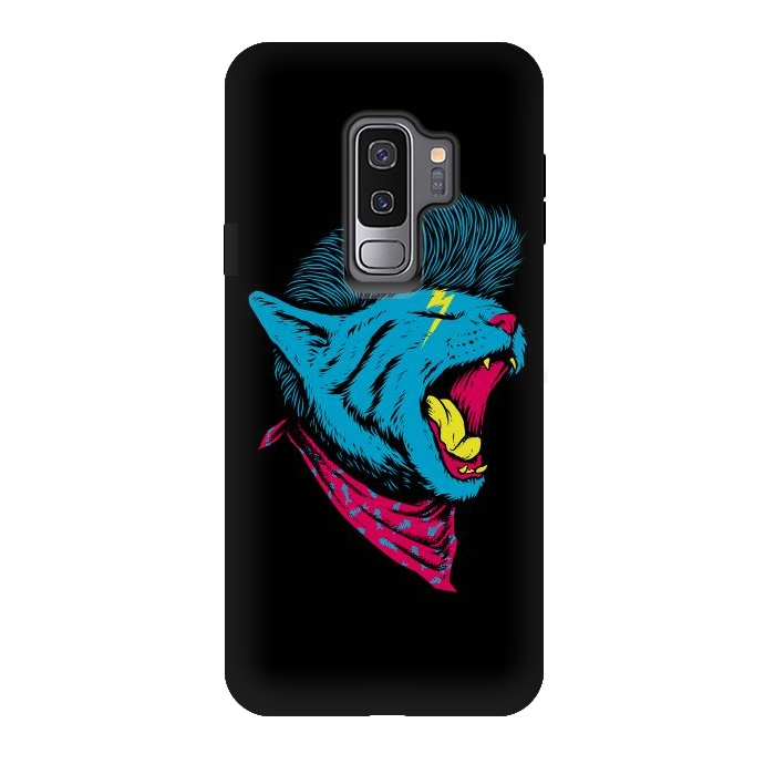 Galaxy S9 plus StrongFit Cat Punk by Afif Quilimo