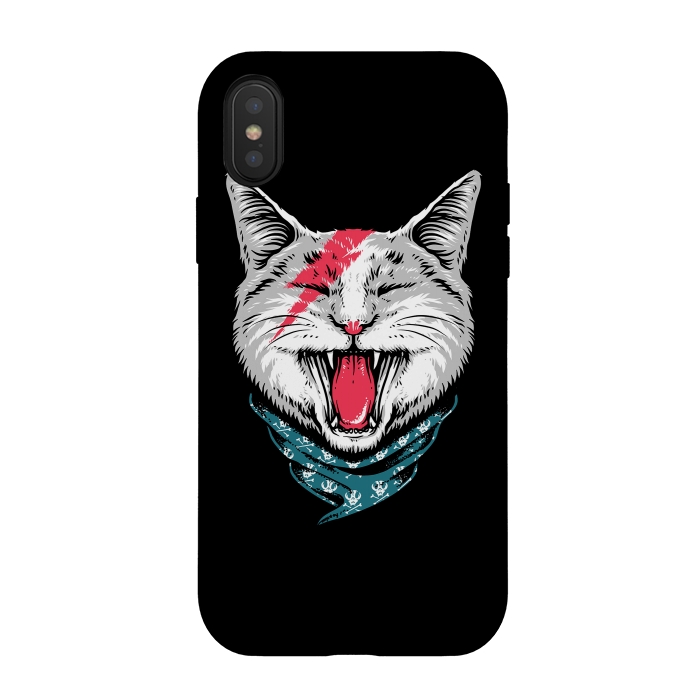 iPhone Xs / X StrongFit Cat Rock by Afif Quilimo