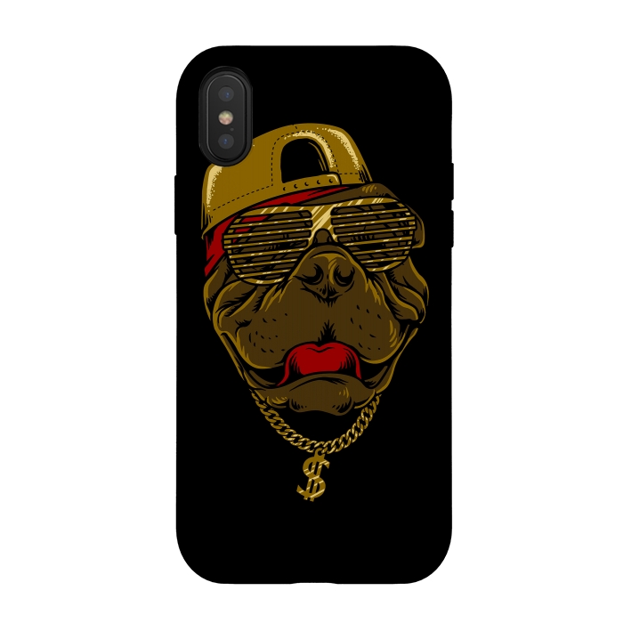 iPhone Xs / X StrongFit Dog Hip Hop Style by Afif Quilimo