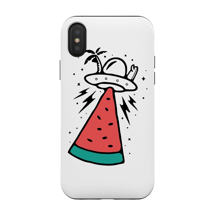 iPhone Xs / X StrongFit Alien Summer Invasion by Afif Quilimo