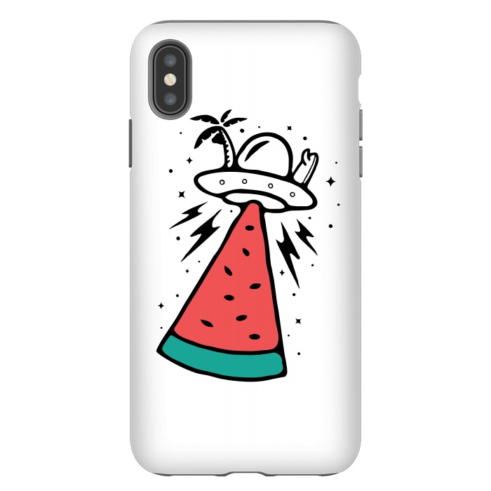 iPhone Xs Max StrongFit Alien Summer Invasion by Afif Quilimo