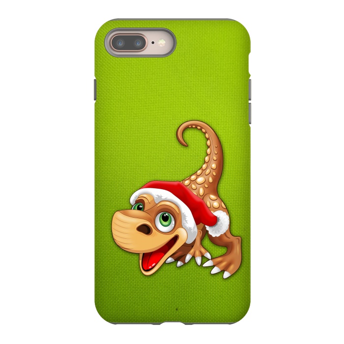 iPhone 7 plus StrongFit Dinosaur Baby Cute Santa Claus by BluedarkArt