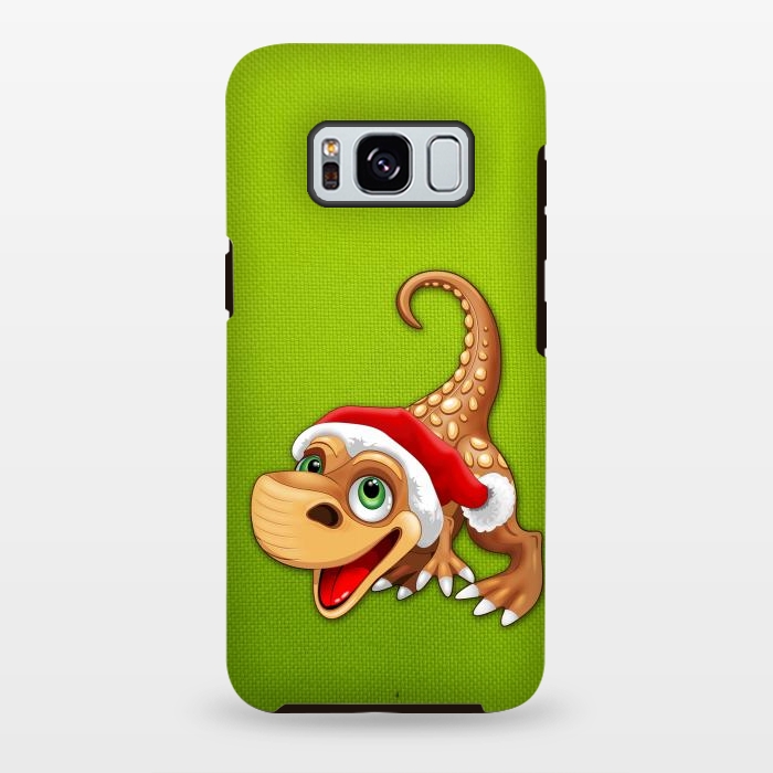 Galaxy S8 plus StrongFit Dinosaur Baby Cute Santa Claus by BluedarkArt
