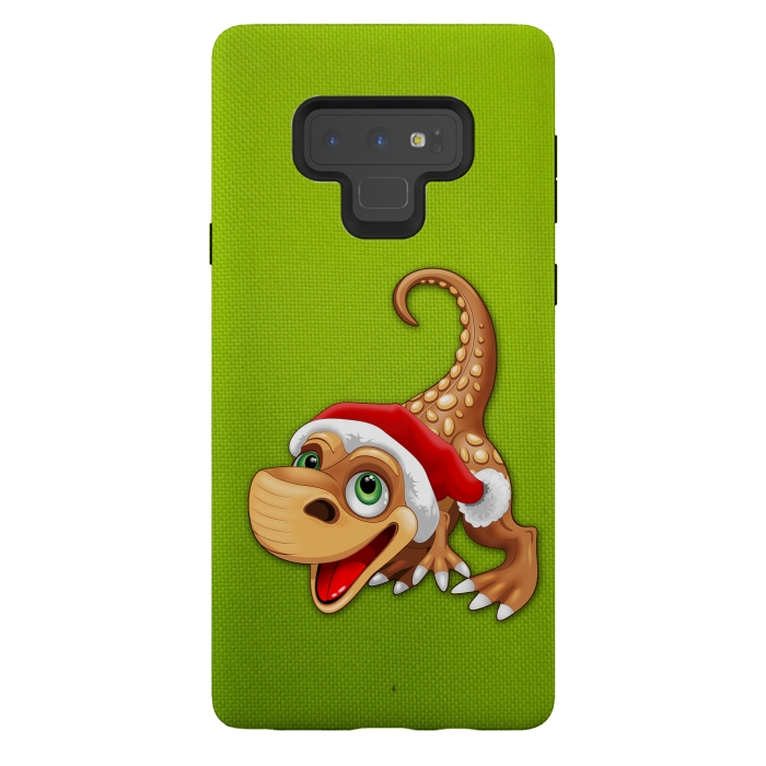 Galaxy Note 9 StrongFit Dinosaur Baby Cute Santa Claus by BluedarkArt
