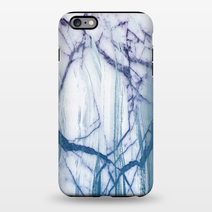iPhone 6/6s plus StrongFit Blue white marble brushstrokes by Oana 