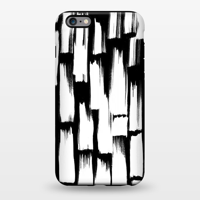 iPhone 6/6s plus StrongFit Tribal white brushstrokes on black background by Oana 