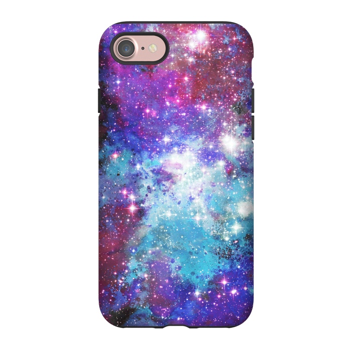 iPhone 7 StrongFit Blue purple galaxy space night stars by Oana 