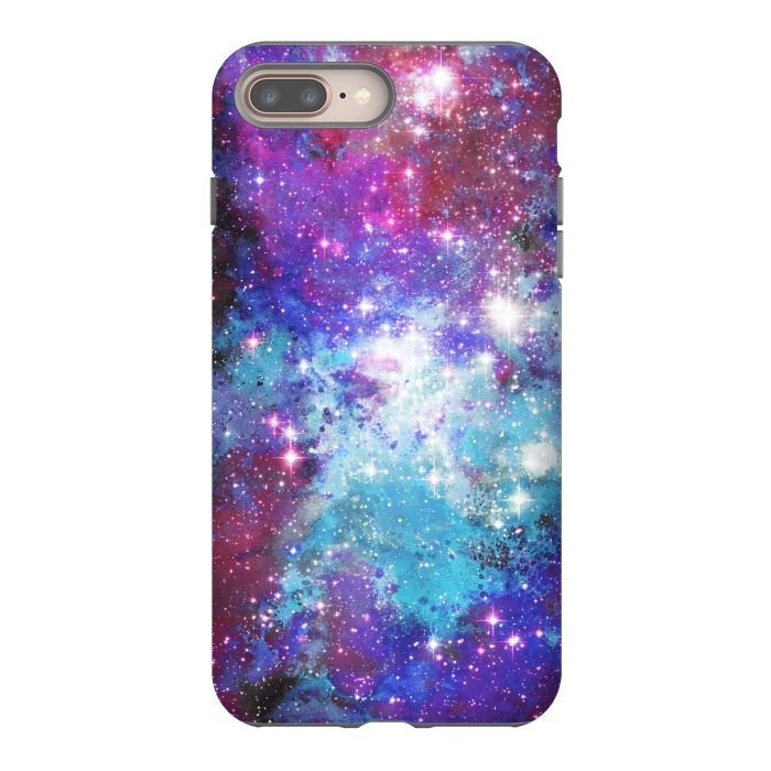 iPhone 7 plus StrongFit Blue purple galaxy space night stars by Oana 
