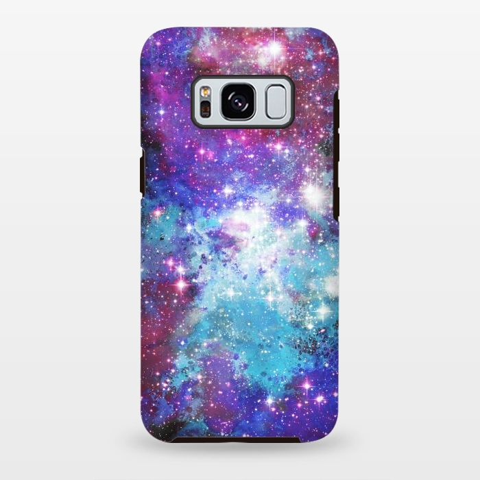 Galaxy S8 plus StrongFit Blue purple galaxy space night stars by Oana 