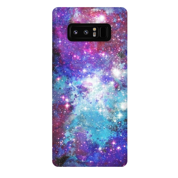 Galaxy Note 8 StrongFit Blue purple galaxy space night stars by Oana 