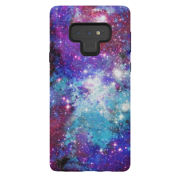 Galaxy Note 9 StrongFit Blue purple galaxy space night stars by Oana 
