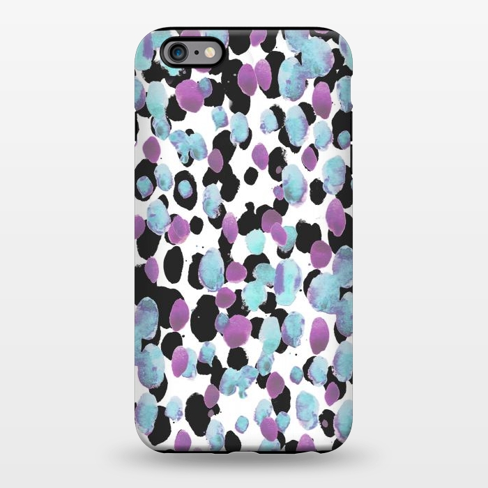iPhone 6/6s plus StrongFit Purple blue animal print paint spots by Oana 