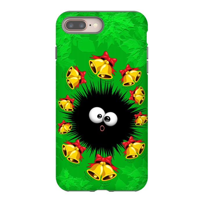 iPhone 7 plus StrongFit Fuzzy Funny Christmas Sea Urchin Character by BluedarkArt
