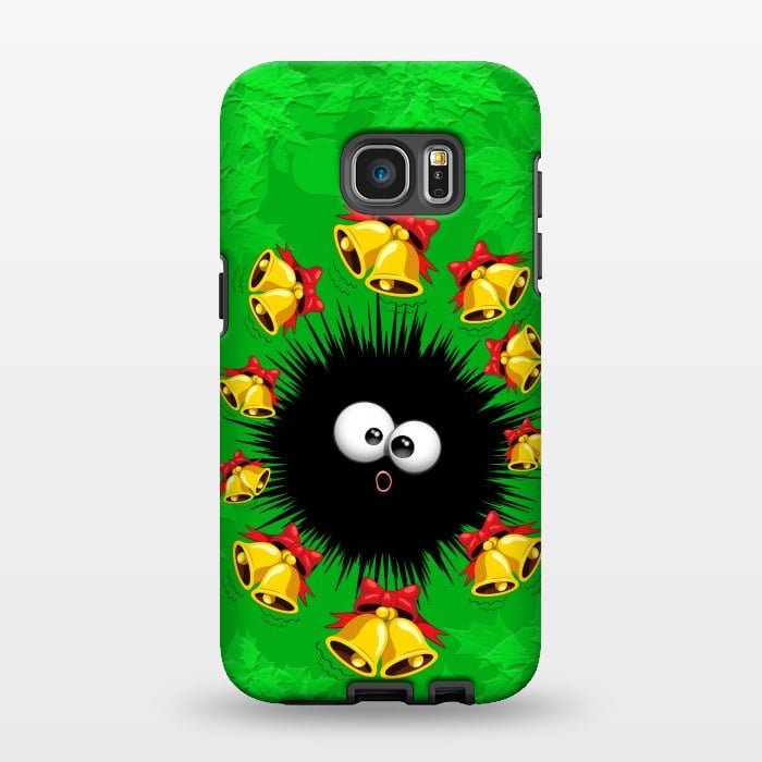 Galaxy S7 EDGE StrongFit Fuzzy Funny Christmas Sea Urchin Character by BluedarkArt