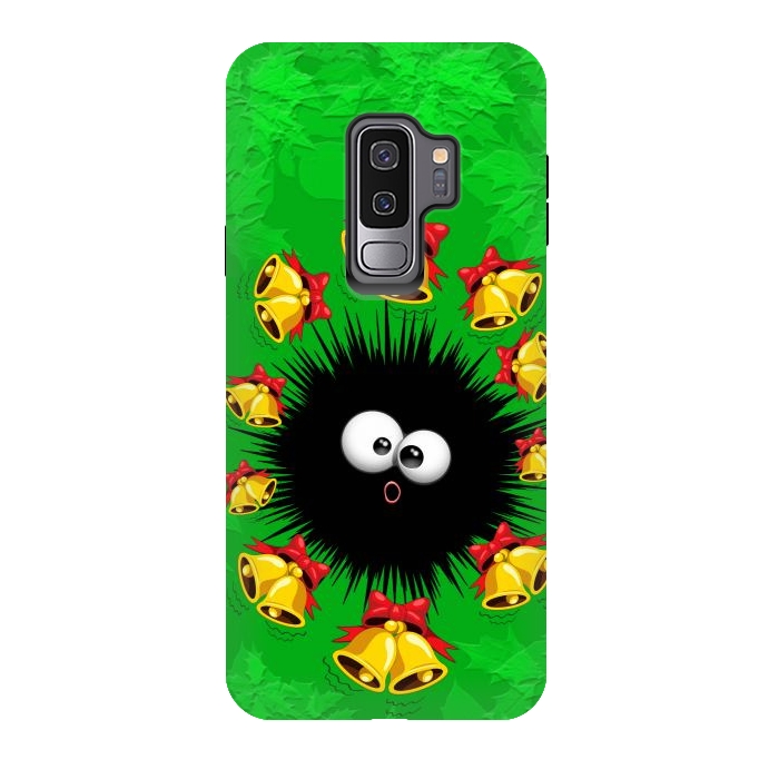 Galaxy S9 plus StrongFit Fuzzy Funny Christmas Sea Urchin Character by BluedarkArt