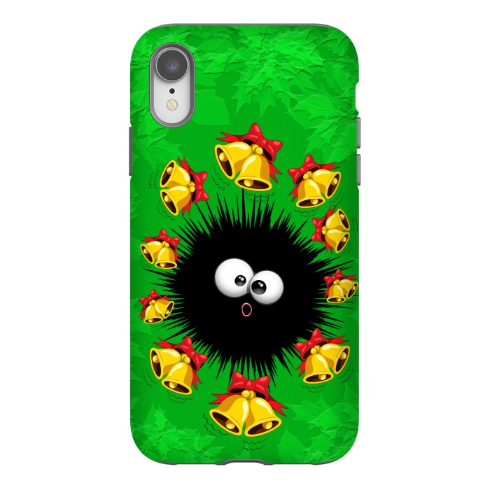 iPhone Xr StrongFit Fuzzy Funny Christmas Sea Urchin Character by BluedarkArt