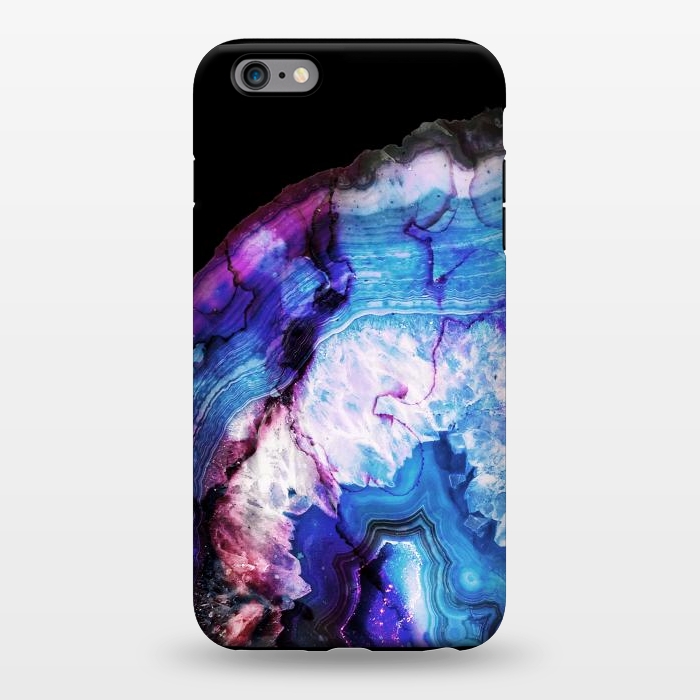 iPhone 6/6s plus StrongFit Dark blue purple agate marble  by Oana 
