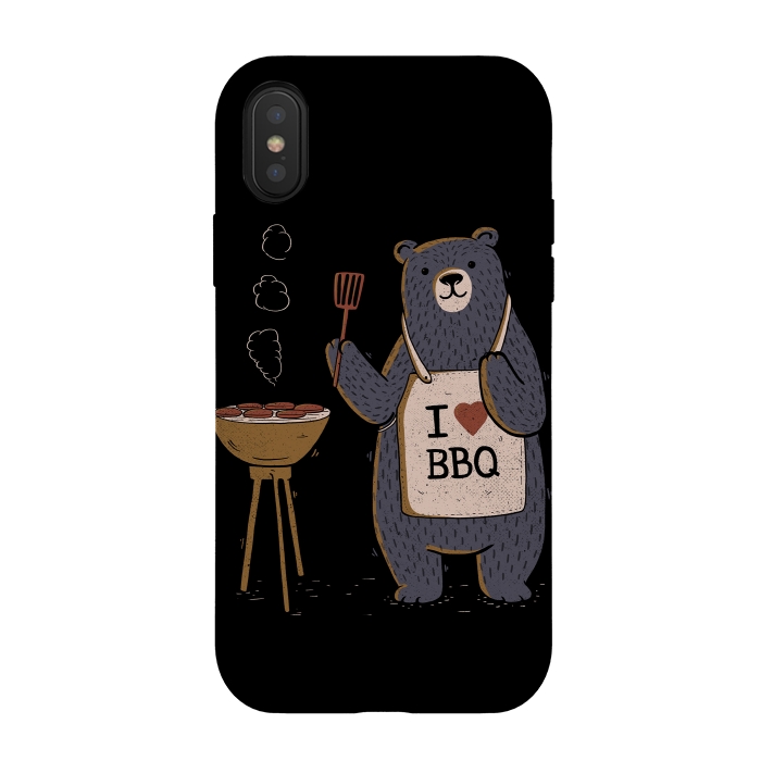 iPhone Xs / X StrongFit I Love BBQ- by eduely