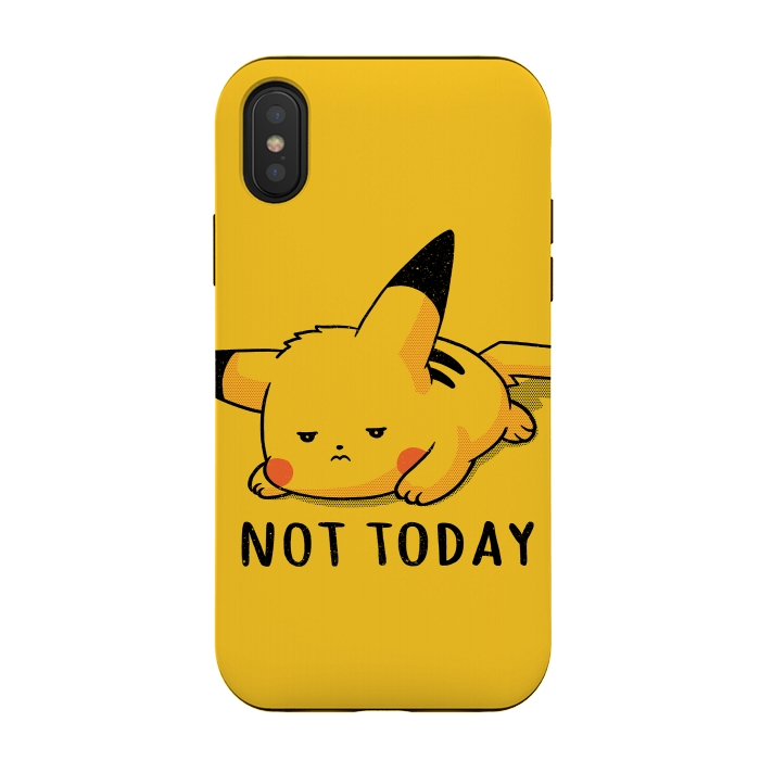 iPhone Xs / X StrongFit Pikachu Not Today by eduely