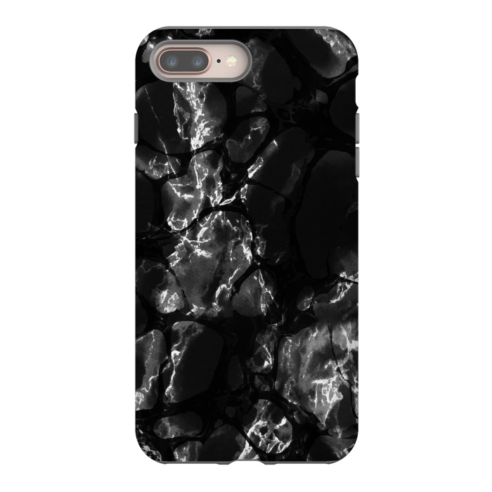 iPhone 7 plus StrongFit Black marble surface by Oana 