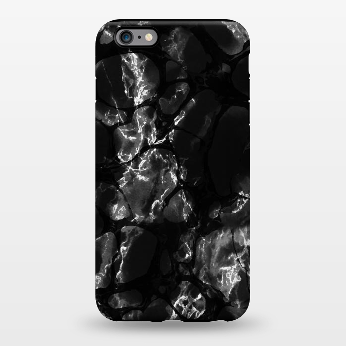 iPhone 6/6s plus StrongFit Black marble surface by Oana 