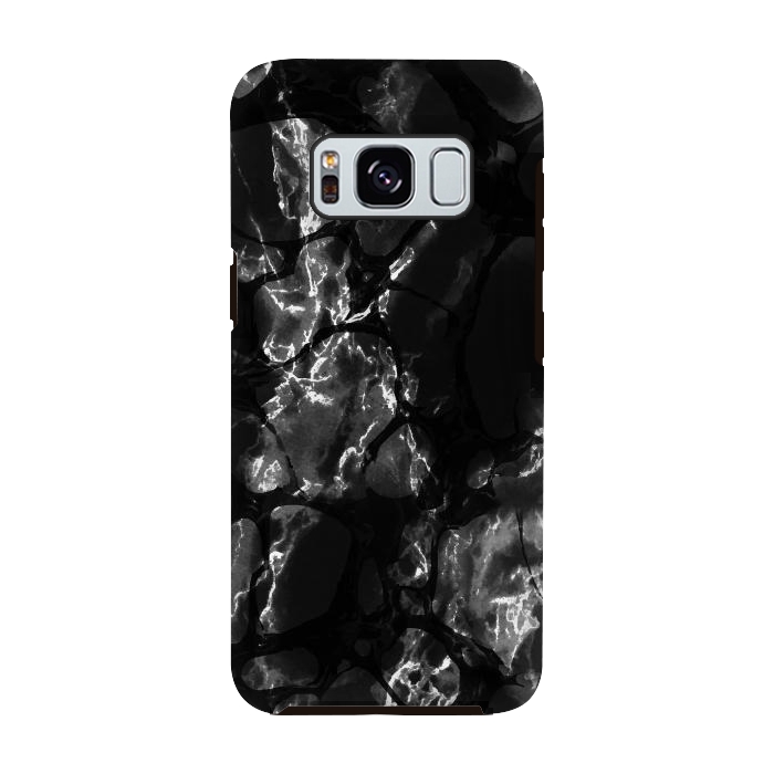 Galaxy S8 StrongFit Black marble surface by Oana 