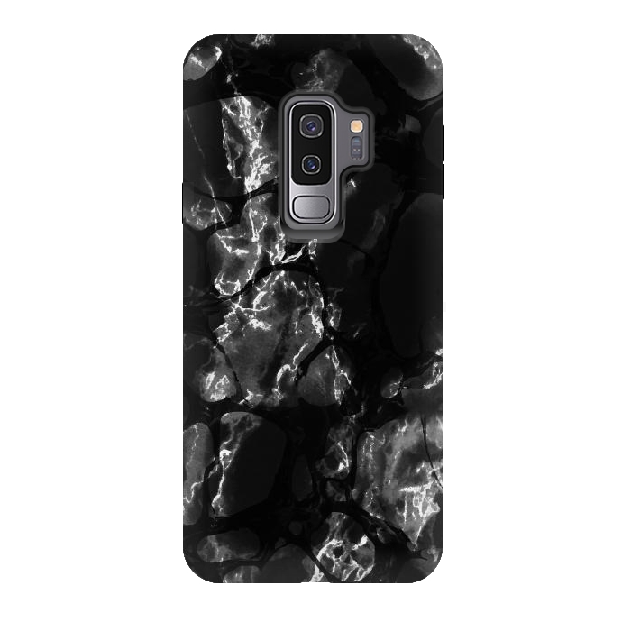 Galaxy S9 plus StrongFit Black marble surface by Oana 