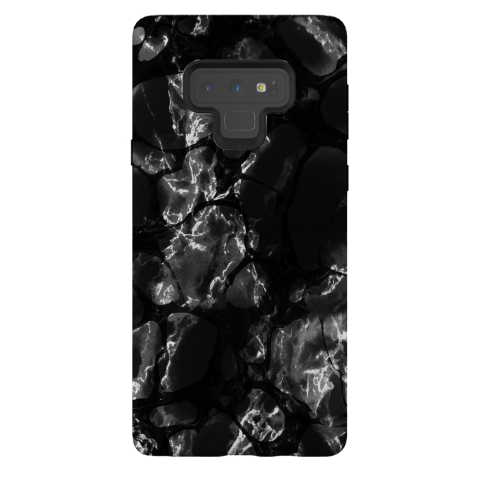 Galaxy Note 9 StrongFit Black marble surface by Oana 