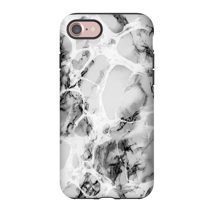 iPhone 7 StrongFit White gray marble artistic texture by Oana 