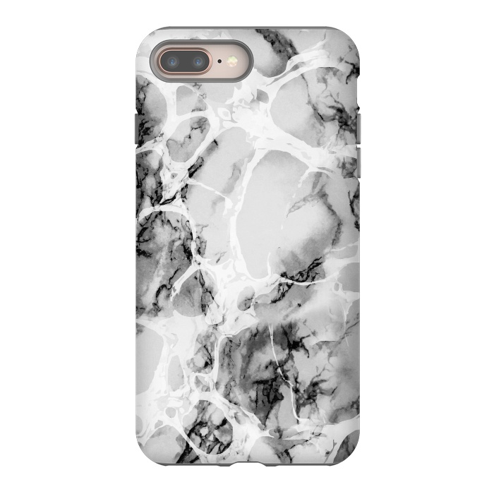iPhone 7 plus StrongFit White gray marble artistic texture by Oana 