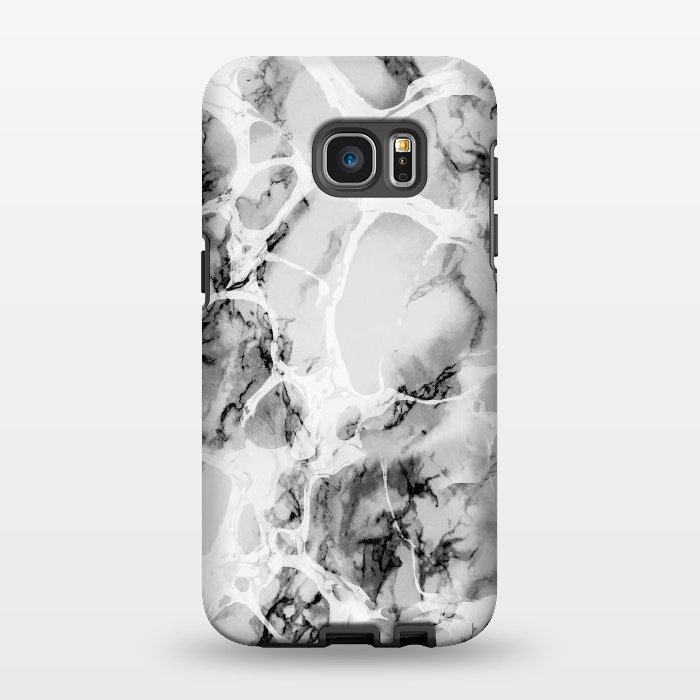 Galaxy S7 EDGE StrongFit White gray marble artistic texture by Oana 