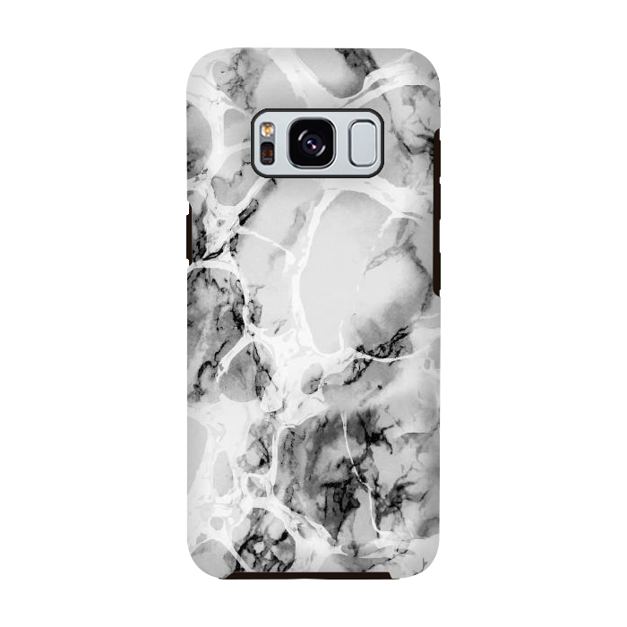 Galaxy S8 StrongFit White gray marble artistic texture by Oana 