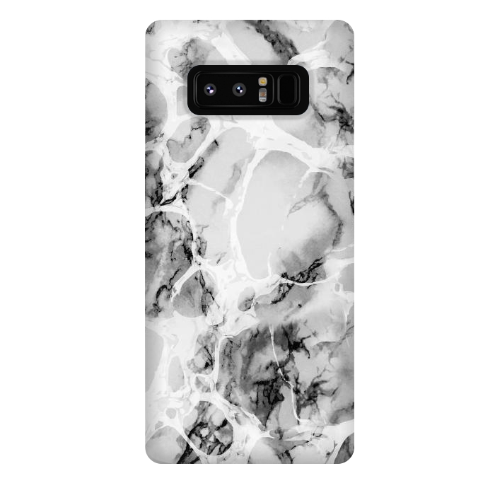 Galaxy Note 8 StrongFit White gray marble artistic texture by Oana 
