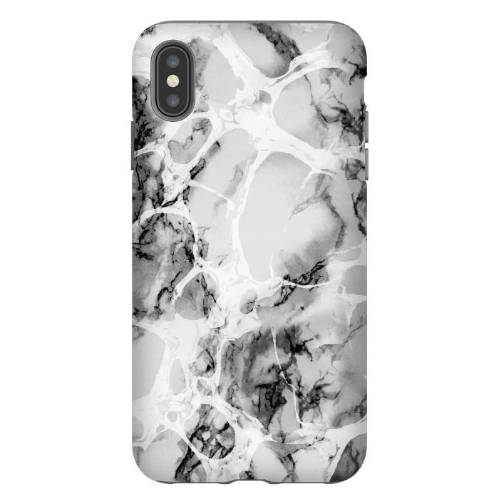 iPhone Xs Max StrongFit White gray marble artistic texture by Oana 