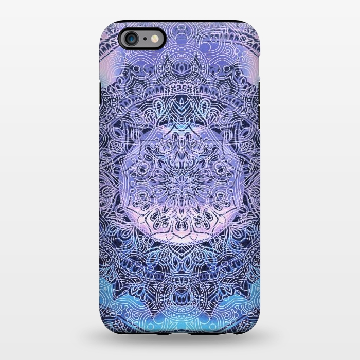 iPhone 6/6s plus StrongFit Purple blue ethnic gradient mandala flowers by Oana 