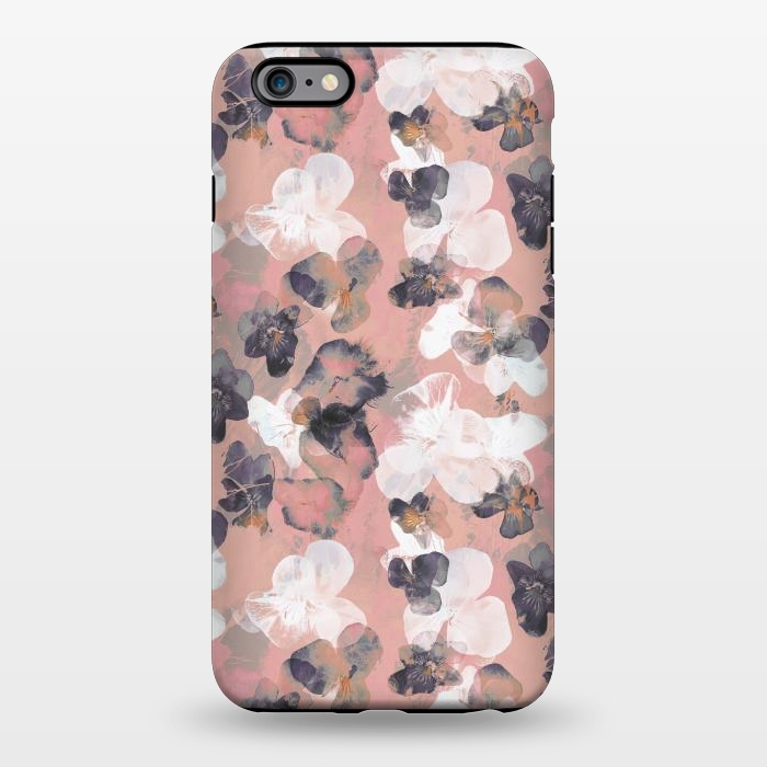 iPhone 6/6s plus StrongFit White pink transparent pansy petals painting by Oana 
