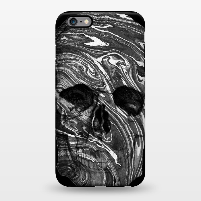iPhone 6/6s plus StrongFit Black and white marble skull - Halloween by Oana 