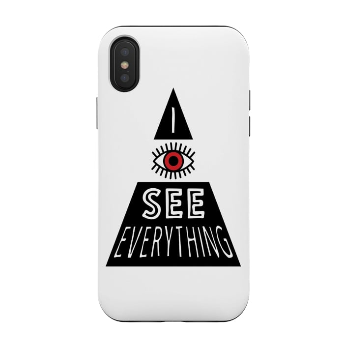 iPhone Xs / X StrongFit I see everything by Laura Nagel