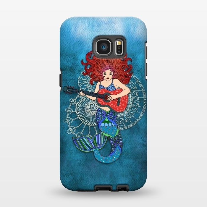 Galaxy S7 EDGE StrongFit Musical Mermaid by Micklyn Le Feuvre