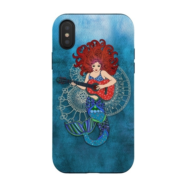 iPhone Xs / X StrongFit Musical Mermaid by Micklyn Le Feuvre