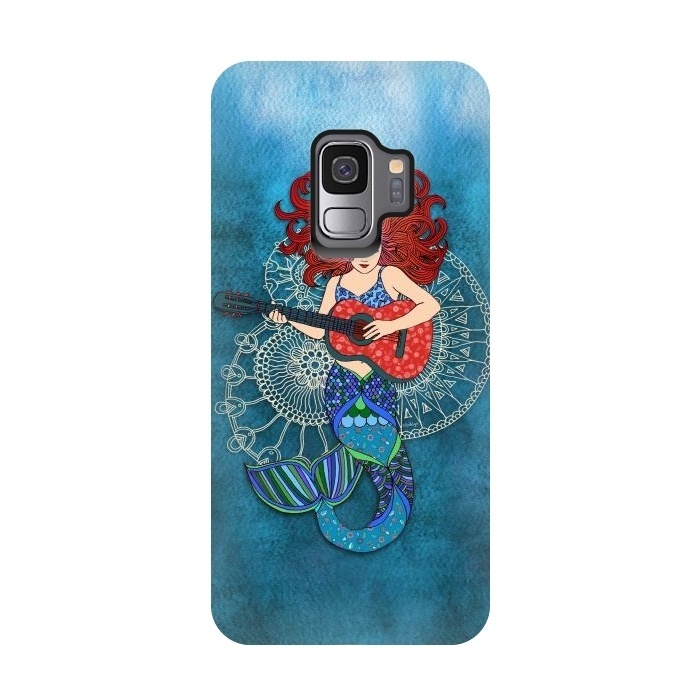 Galaxy S9 StrongFit Musical Mermaid by Micklyn Le Feuvre