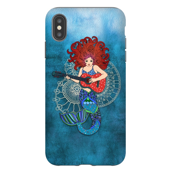 iPhone Xs Max StrongFit Musical Mermaid by Micklyn Le Feuvre