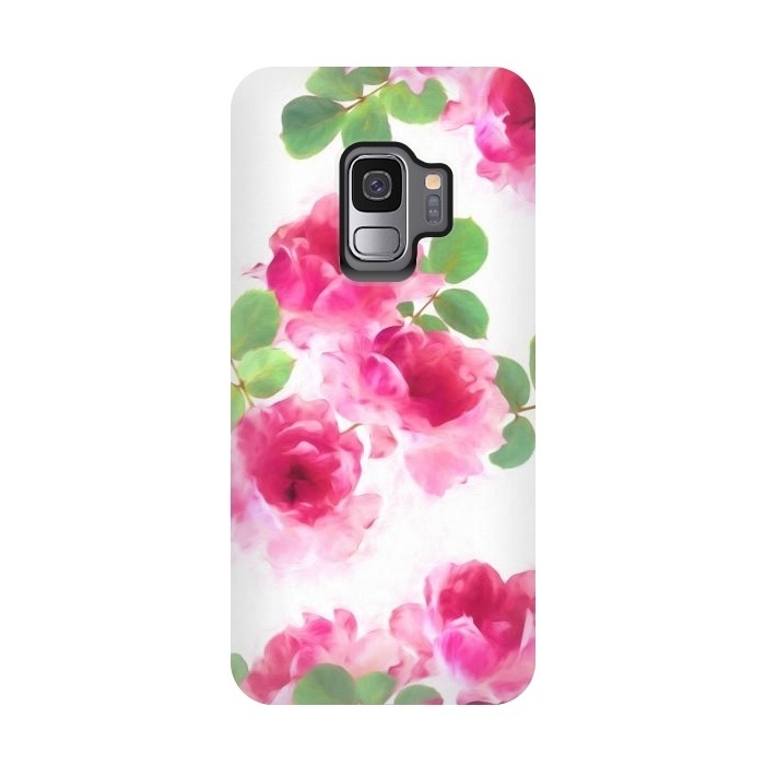 Galaxy S9 StrongFit Candy Roses by Micklyn Le Feuvre